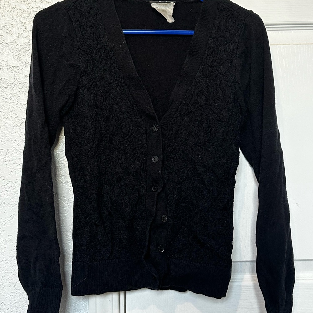 AGB Black Women's Cardigan Sweater